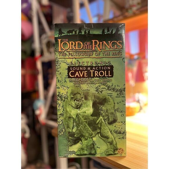 LOTR LORD OF RINGS TOYBIZ TOY BIZ GREEN BOX CAVE TROLL SOUND & ACTION FIGURE NIB - Picture 15 of 16